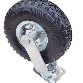 FROSAL Lenkrolle Ø 260 x 85 mm | 3.00-4 Rad | Luftrad auf Stahlfelge Silber
