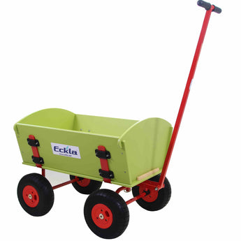 ECKLA Bollerwagen Long Trailer mit pannensicherer Bereifung und festem Kunststoffaufbau wetterfest