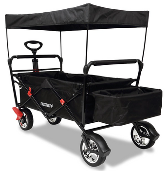 FUXTEC faltbarer Bollerwagen CT500 mit Sonnendach, schwarz