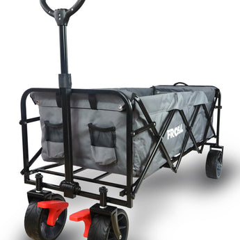 FROSAL Bollerwagen Oskar faltbar XXL grau groß & lang