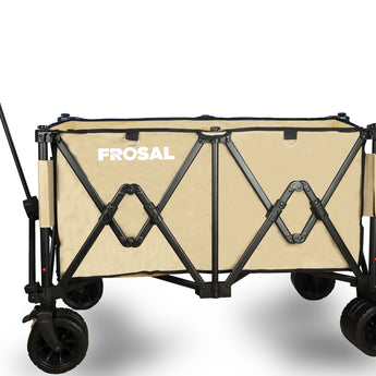 FROSAL faltbarer Bollerwagen Anton beige - XXL
