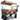 FROSAL Bollerwagen Nick PRO braun faltbar mit Schiebegriff Dach & Bremse