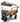 FROSAL Bollerwagen Nick PRO braun faltbar mit Schiebegriff Dach & Bremse