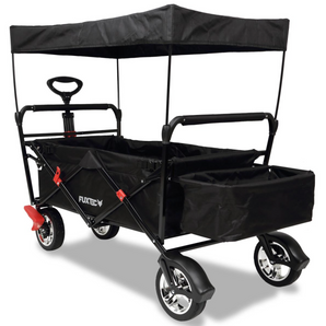 FUXTEC faltbarer Bollerwagen CT500 mit Sonnendach, schwarz