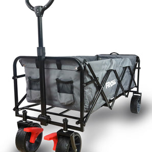 FROSAL Bollerwagen Oskar faltbar XXL grau groß & lang