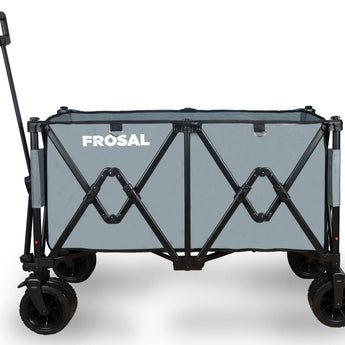 FROSAL faltbarer Bollerwagen Anton grau - XXL